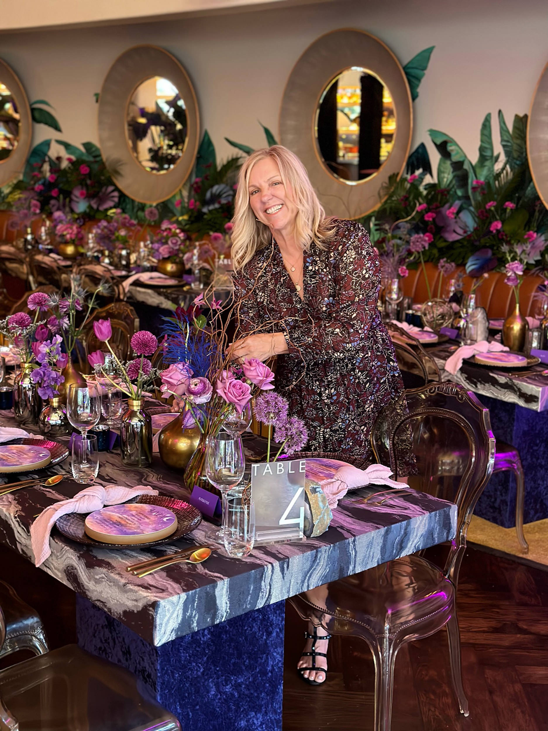 Chris Weinberg reviewing event design details before a luxury celebration