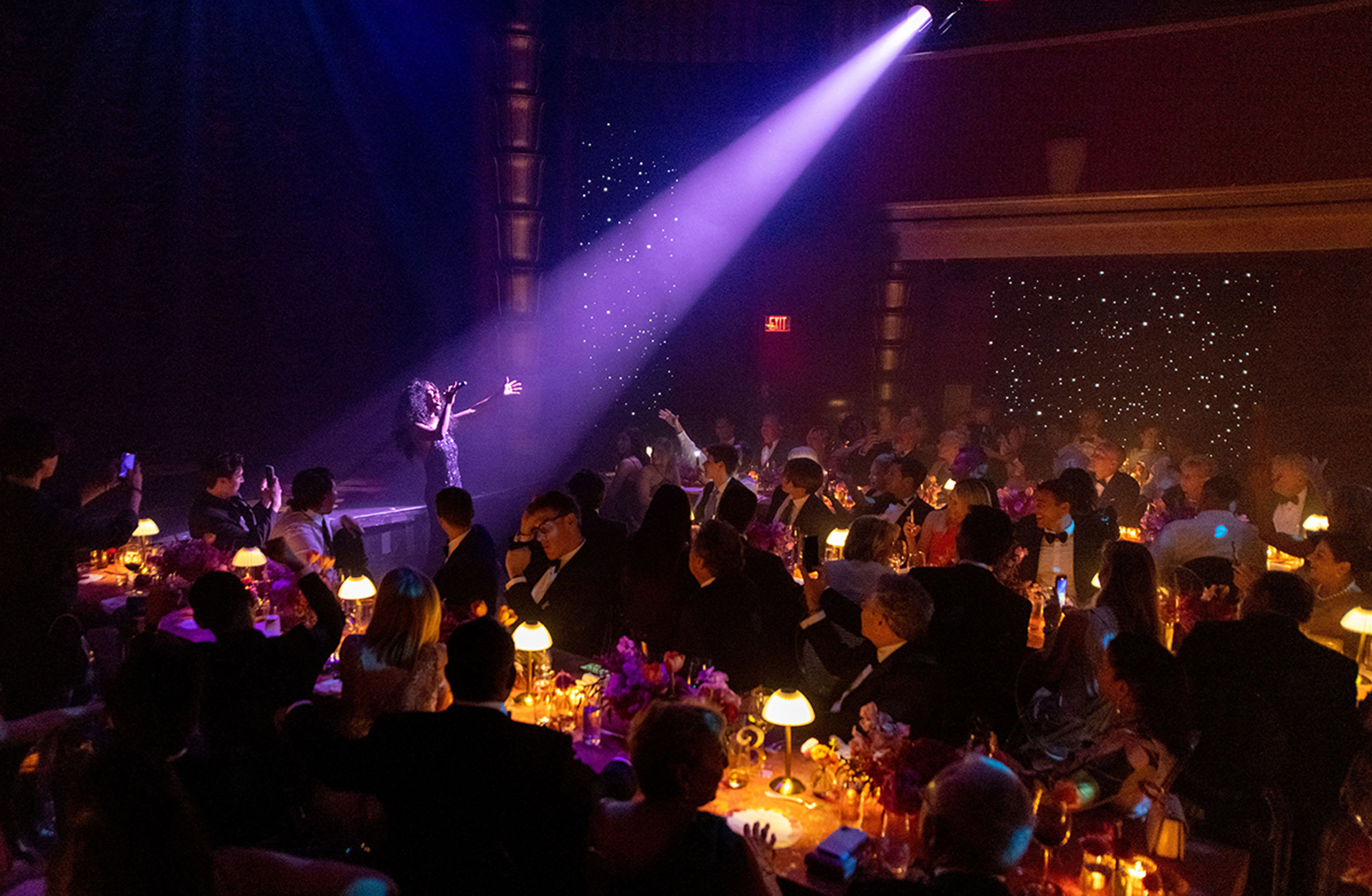 Live musical performance during an elegant nonprofit gala